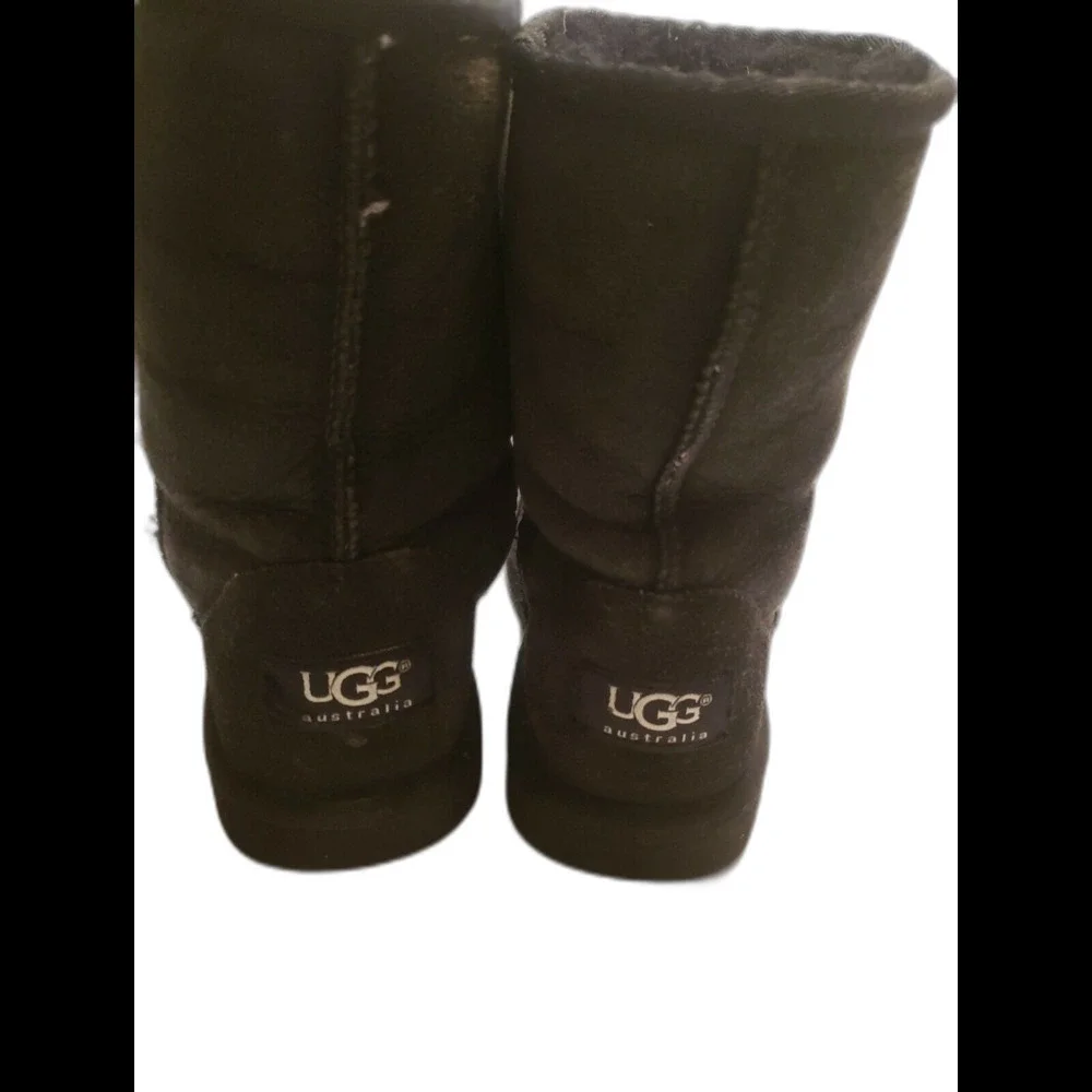 UGG Black Suede Sheepskin Lining Boot SN 5251 Shoes Size 4